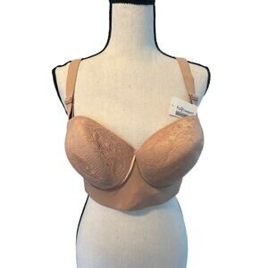 NWT Fall Sweet Beige Wide Back Underwire Bra Includes Extender Size 40/90/D